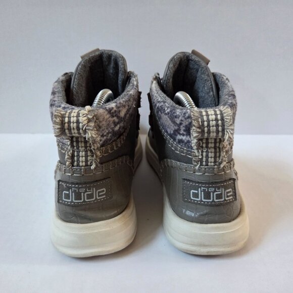 Hey Dude Eloise Boots Womens 8 Granite Gray Recycled Leather Ankle Booties - Picture 7 of 10